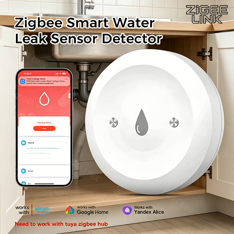 Home Security Monitoring - مستشعر تسرب المياه الذكي Zigbee3.0 مع