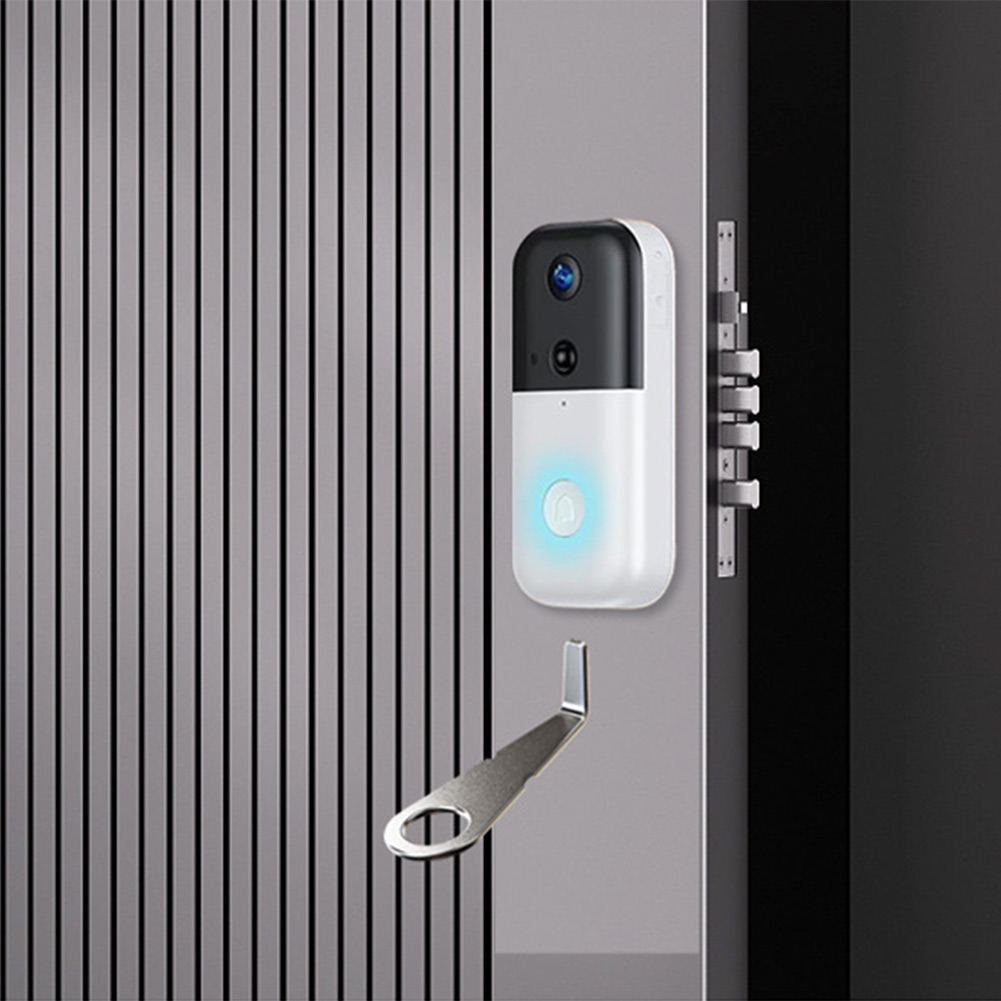 Home Security La - مفتاح فضي لجرس الباب بالفيديو لكاميرا