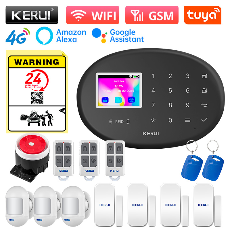Home Zone Security App - KERUI WiFi + 4G/2G نظام إنذار