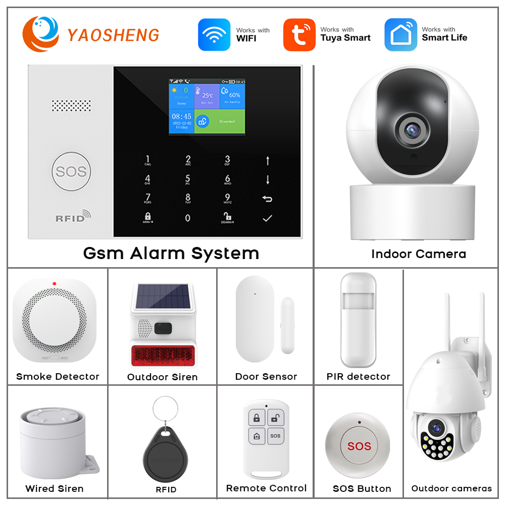 Home Security No Wifi - نظام إنذار 4G أمن المنزل إنذار