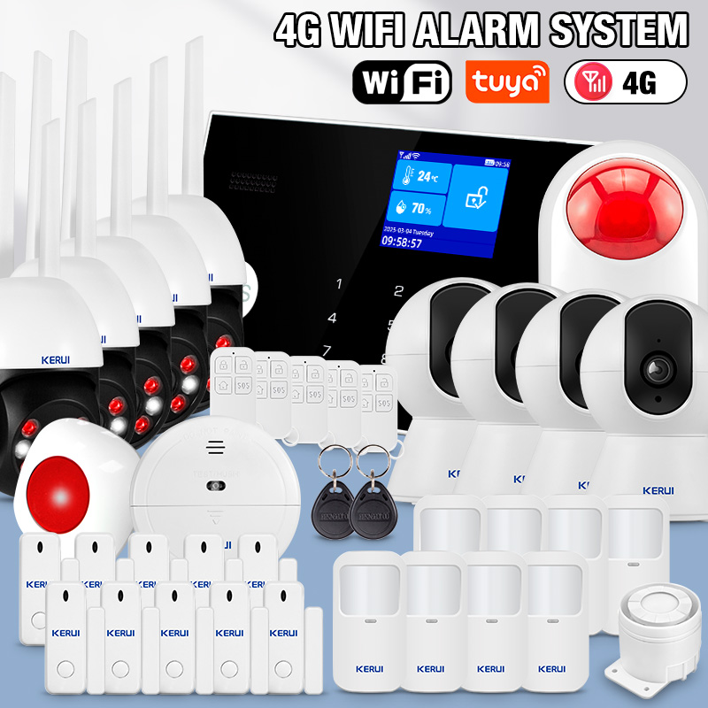Home Zone Security App - KERUI 433mhz 4G/WIFI مجموعات نظام إنذار