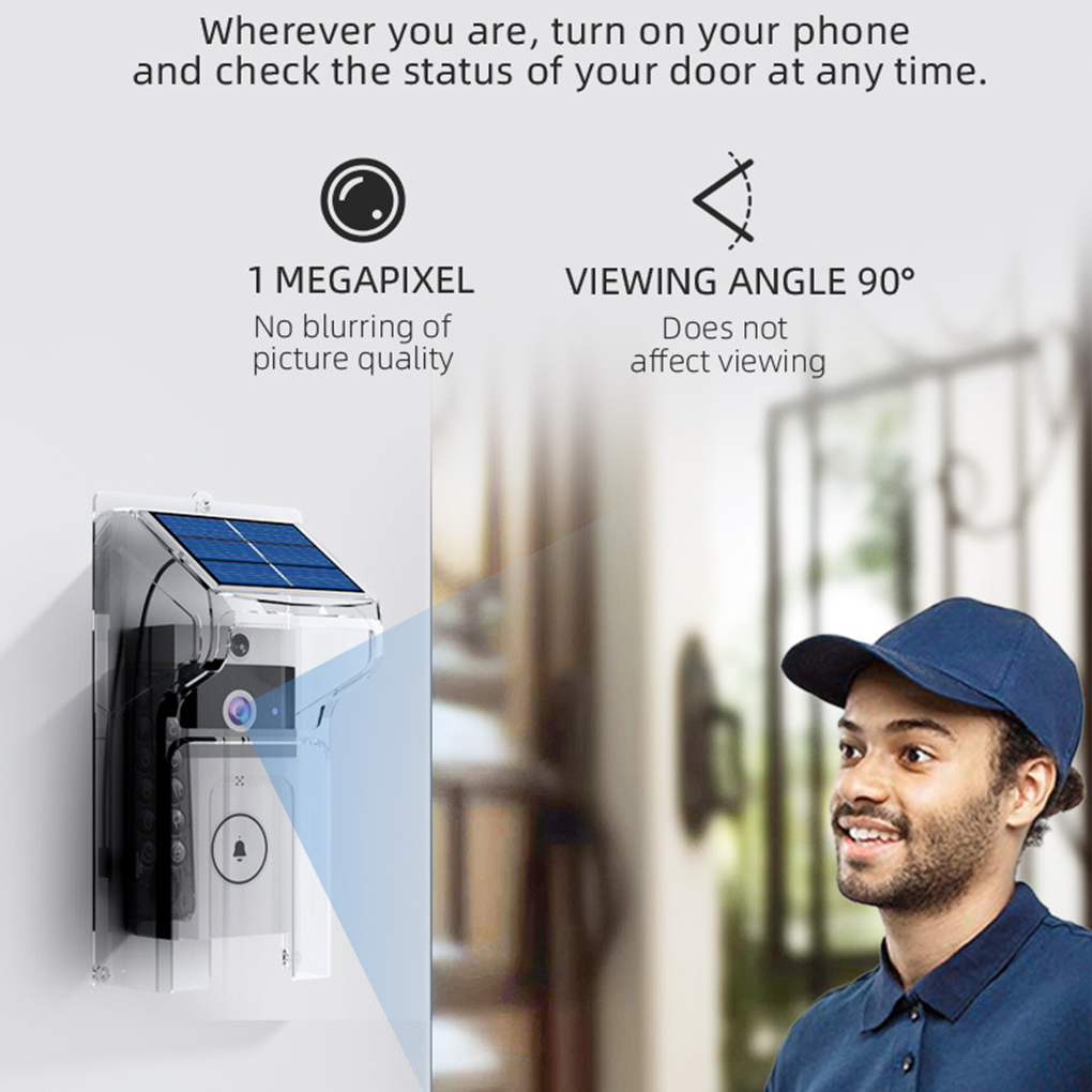 Home Security Bell - كاميرا جرس الباب Wifivisual شحن لاسلكي