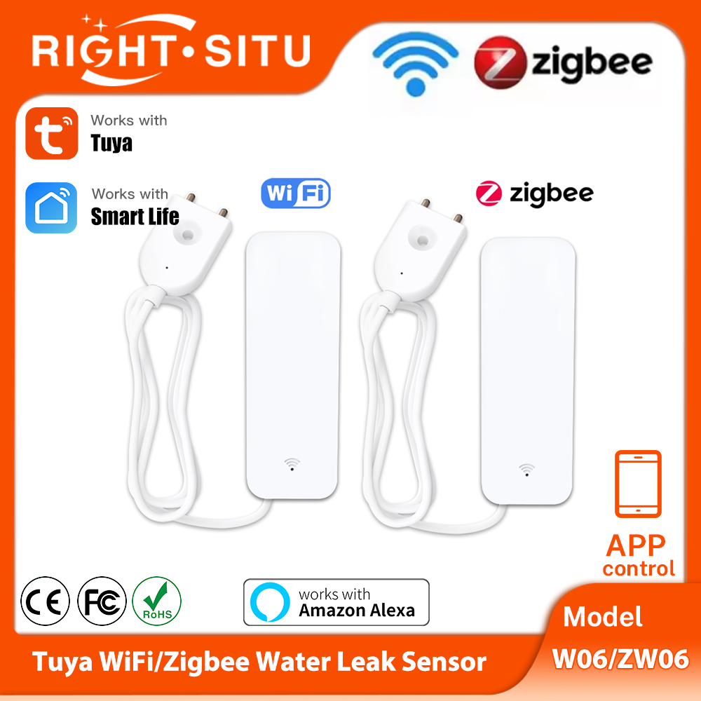Home Security Devices - Tuya WiFi Zigbee مستشعر المياه الذكي