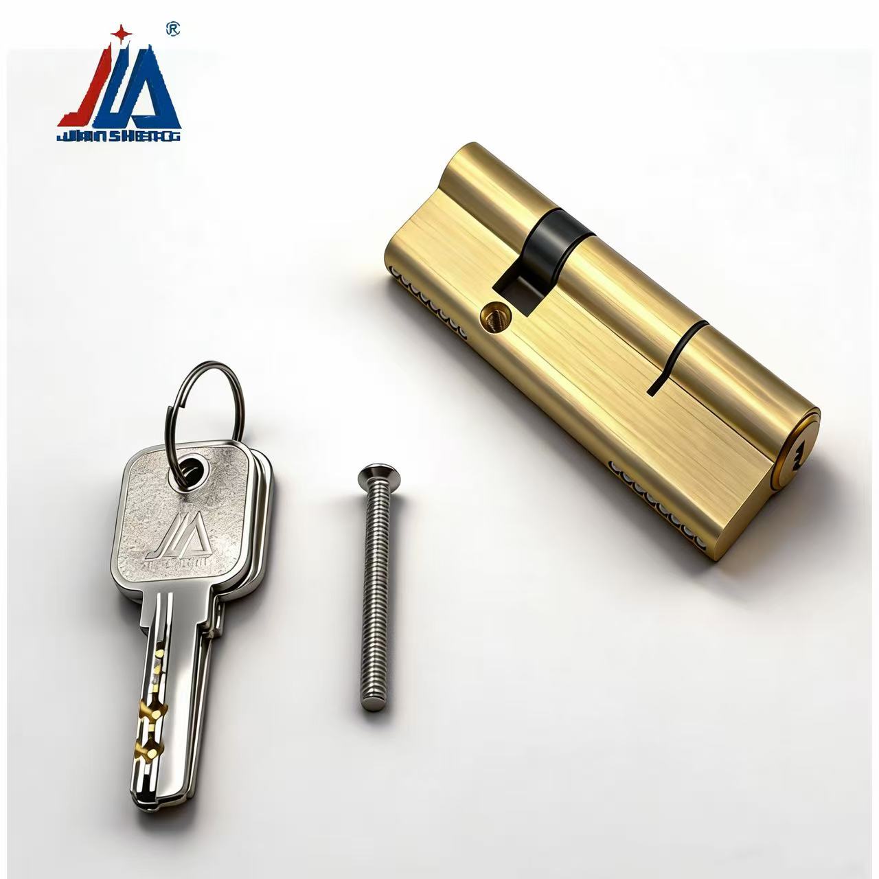 Home Security Locks For Doors - قفل باب نحاسي صلب، قلب قفل