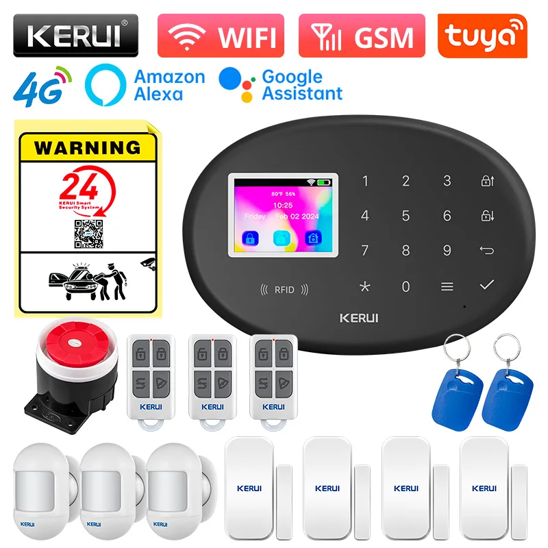 KERUI WiFi + 4G/2G نظام إنذار  - مراجعة Home Zone Security App وسعره