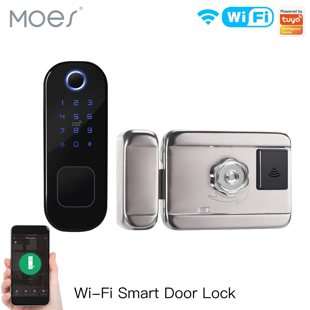 MOES WiFi Tuya قفل ذكي قفل الب - مراجعة Home Security Locks For Doors وسعره
