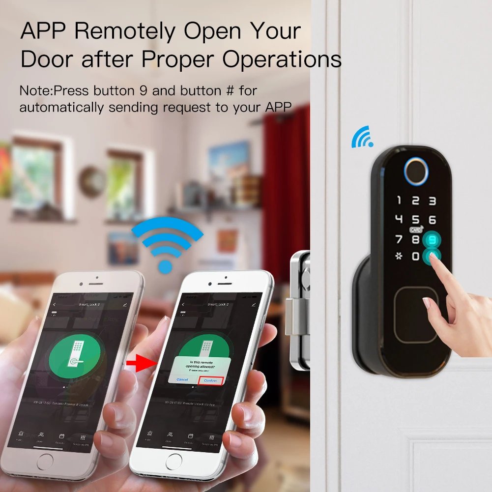 MOES WiFi Tuya قفل ذكي قفل الب - مراجعة Home Security Locks For Doors وسعره
