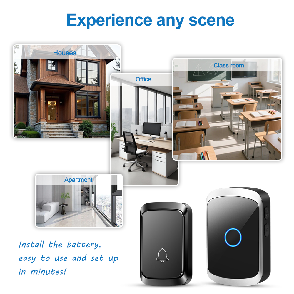 طقم جرس الباب اللاسلكي الذكي ب - مراجعة Home Security Bell وسعره