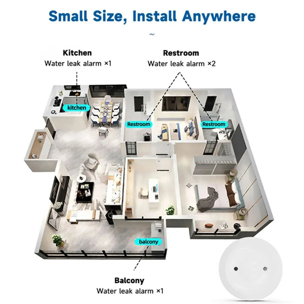 مستشعر تسرب المياه الذكي Zigbe - مراجعة Home Security Monitoring وسعره