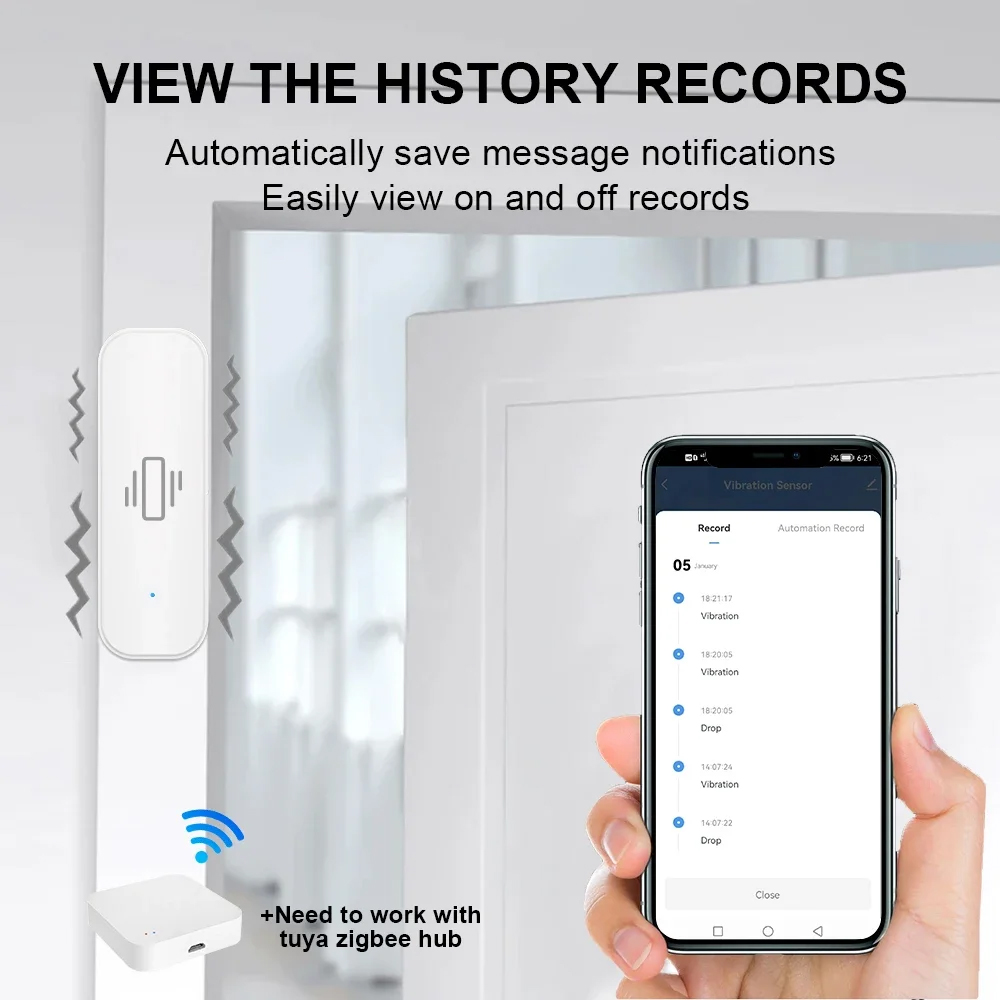 الذكية زيجبي الاهتزاز الاستشعا - مراجعة Home Security Devices وسعره