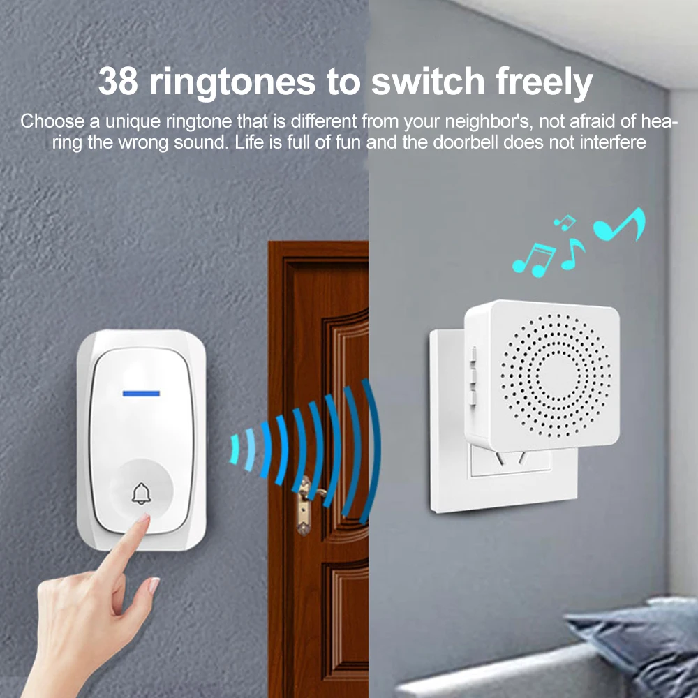 جرس باب لاسلكي ذكي يعمل بـ USB - مراجعة Home Security Bell وسعره
