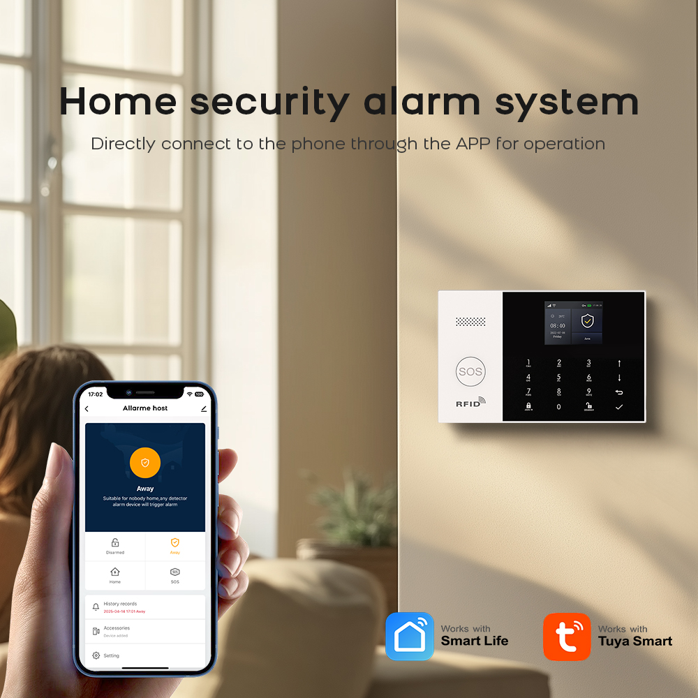 نظام إنذار 4G أمن المنزل إنذار - مراجعة Home Security No Wifi وسعره