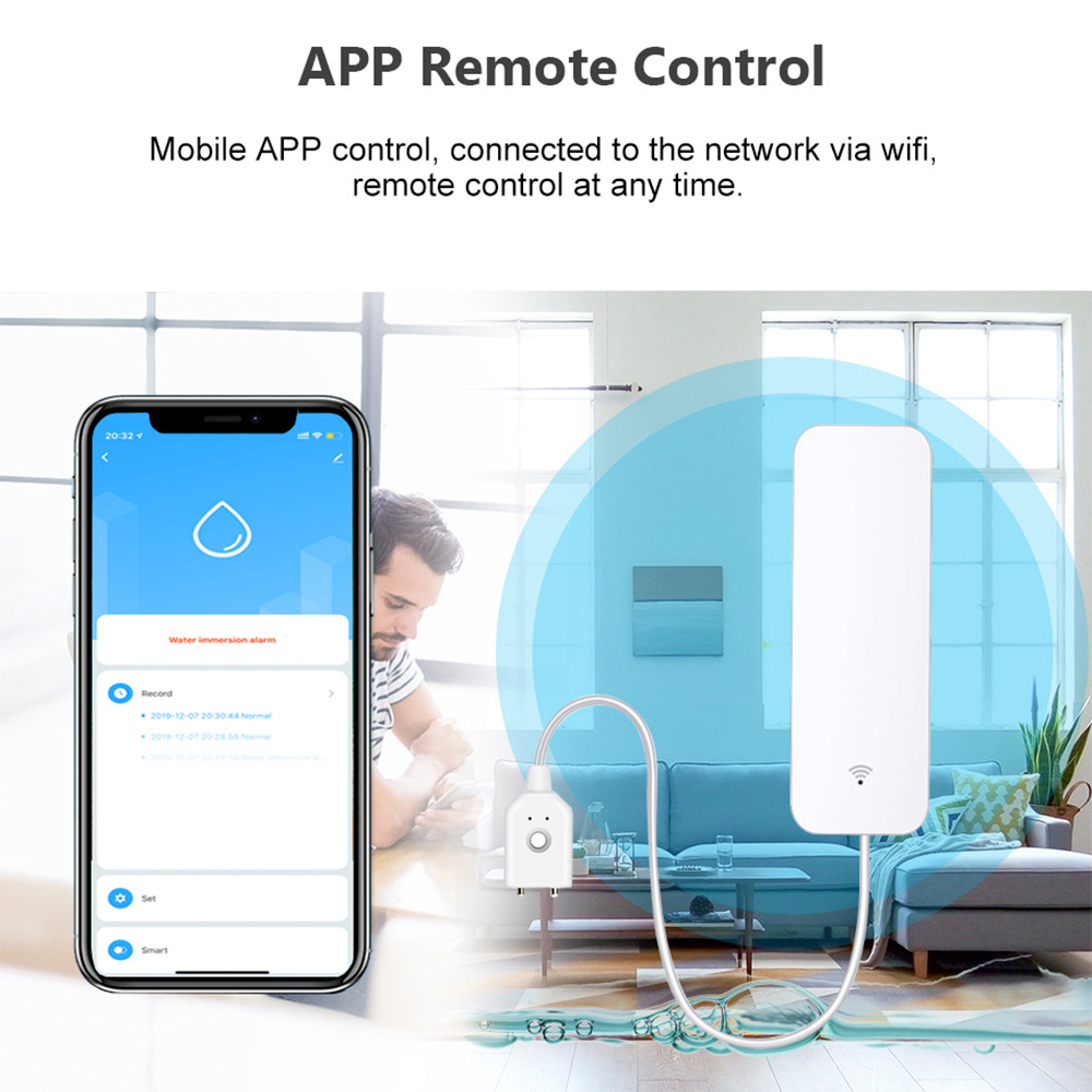 Tuya WiFi مستشعر تسرب المياه،  - مراجعة Home Security Devices وسعره
