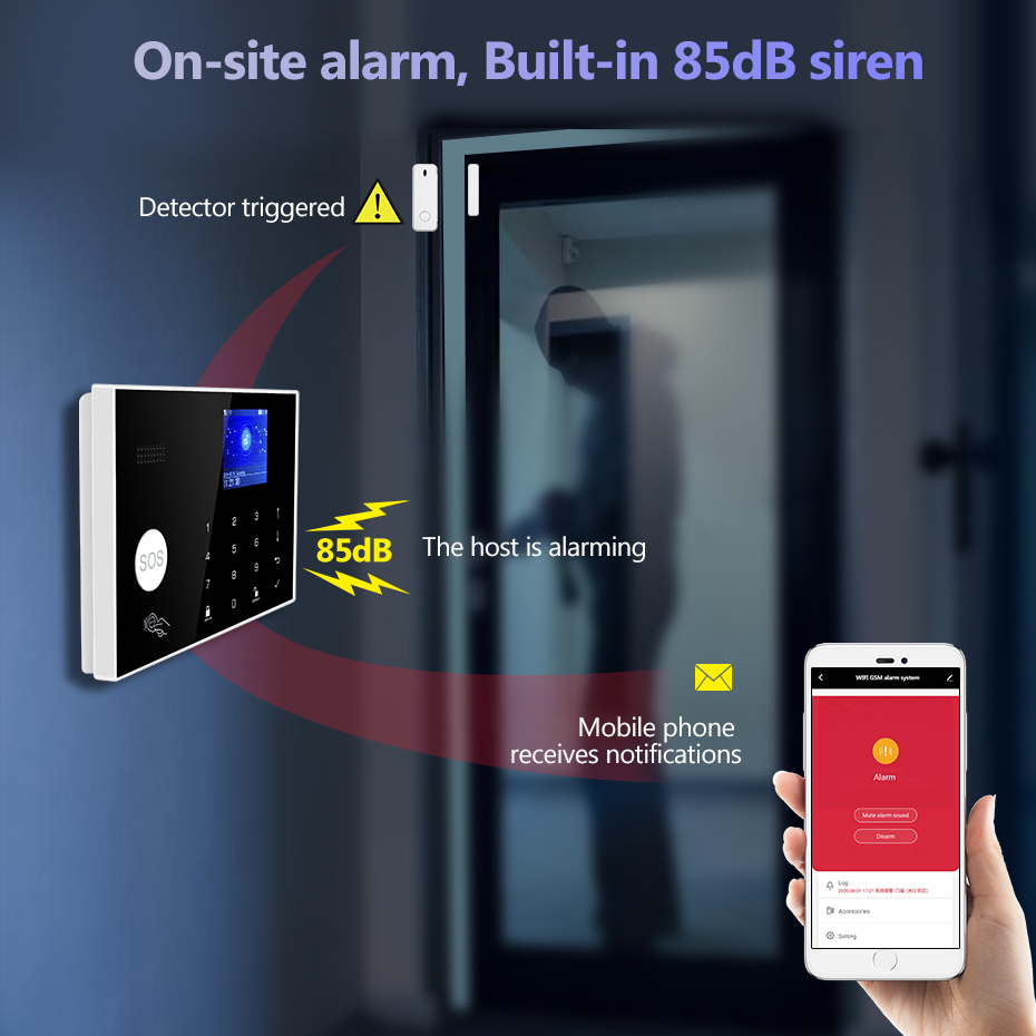 نظام إنذار منزلي KERUI 4G/WiFi - مراجعة Home Zone Security App وسعره