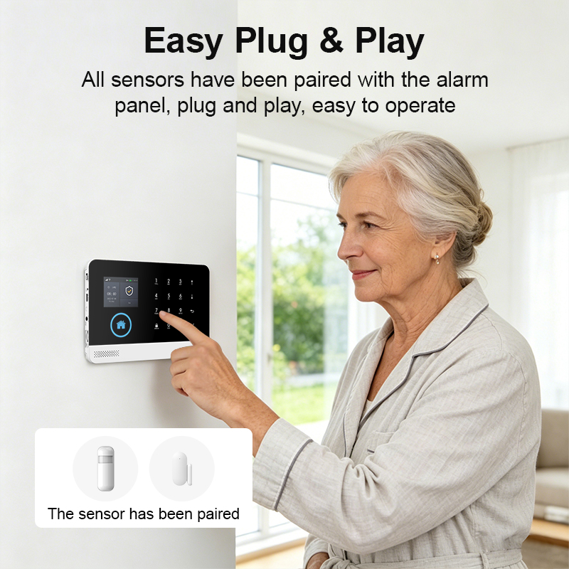 نظام إنذار أمان منزلي ذكي من P - مراجعة Home Security No Wifi وسعره