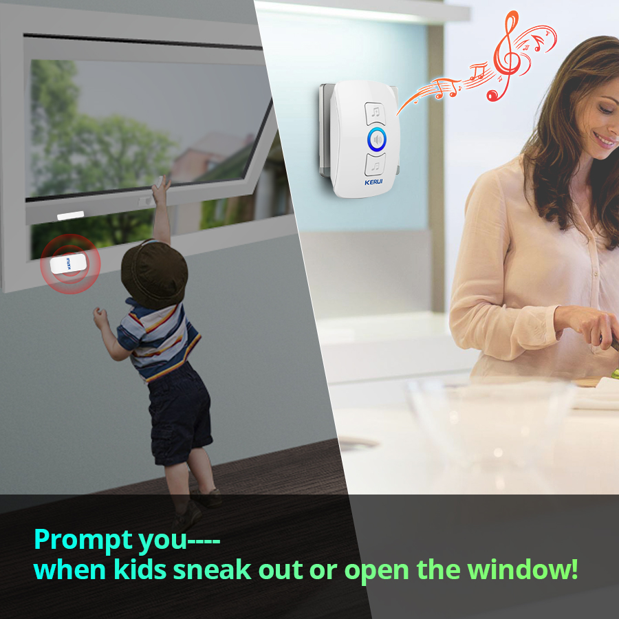 KERUI جرس الباب اللاسلكي أمن ا - مراجعة Home Security Bell وسعره