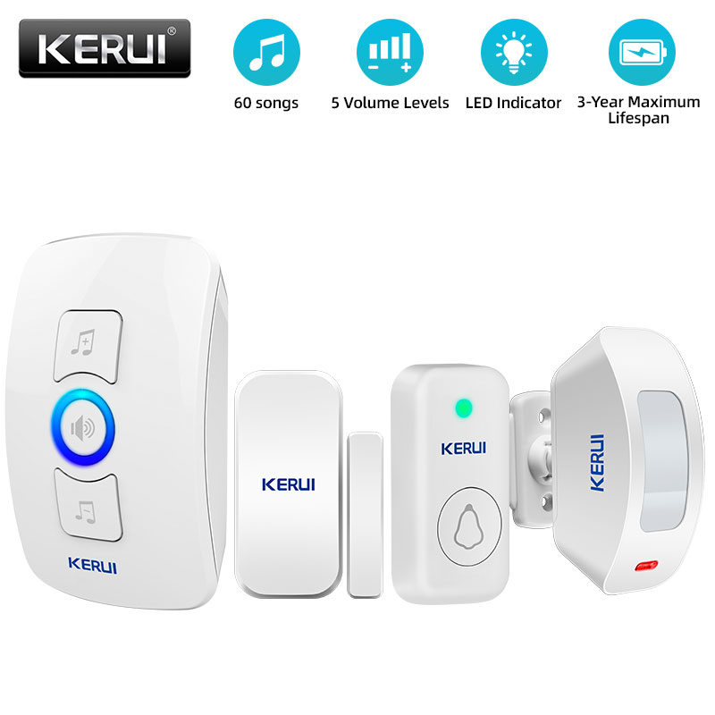 KERUI جرس الباب اللاسلكي أمن ا - مراجعة Home Security Bell وسعره