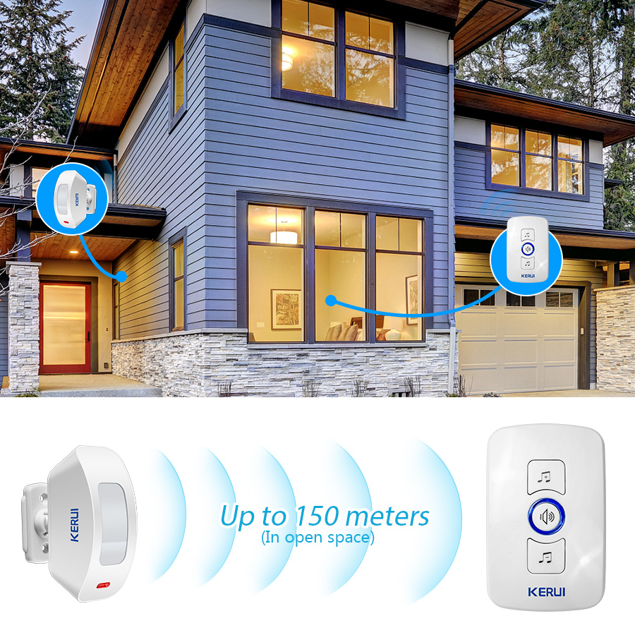 KERUI جرس الباب اللاسلكي أمن ا - مراجعة Home Security Bell وسعره