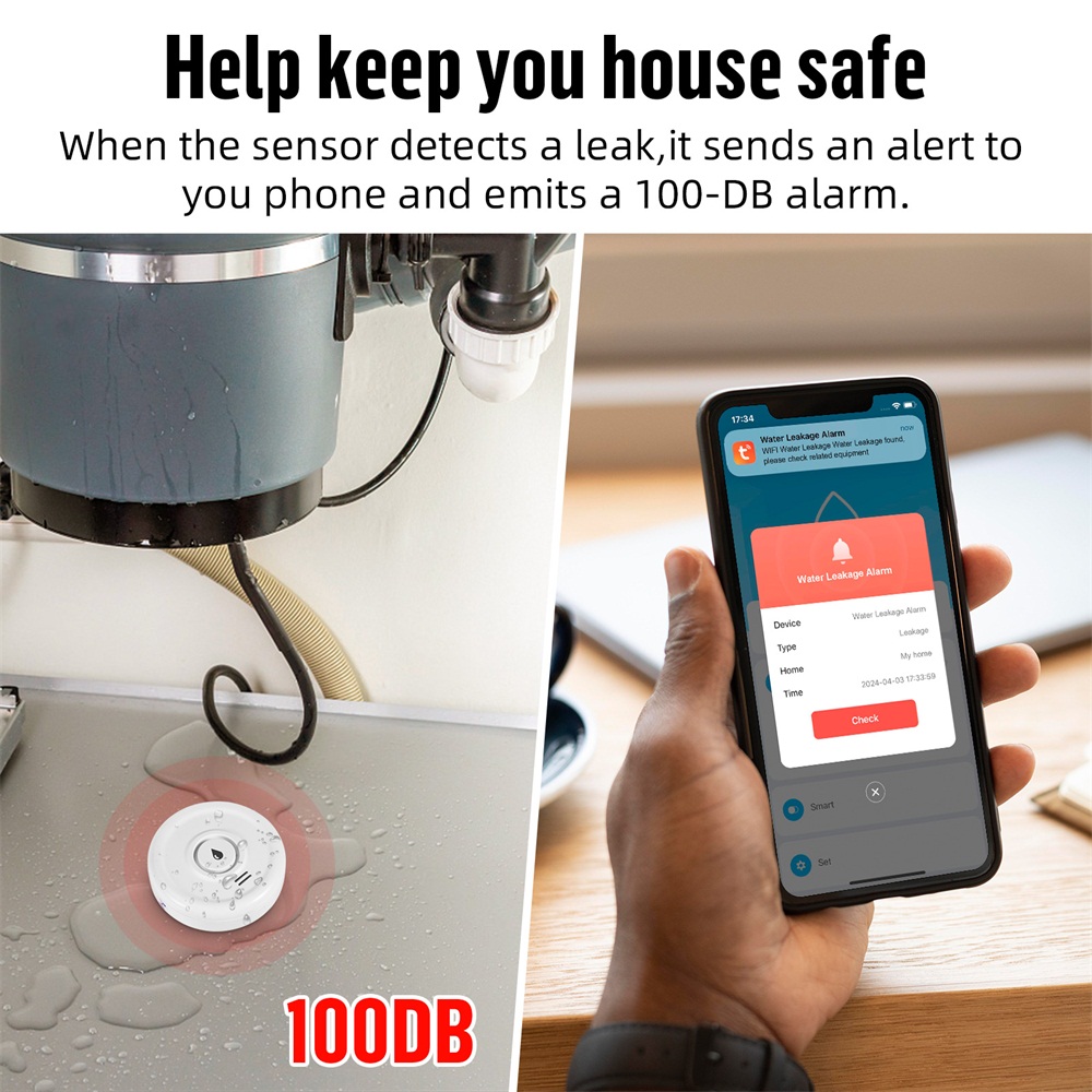 Fuers كاشف تسرب المياه إنذار ا - مراجعة Home Security Devices وسعره