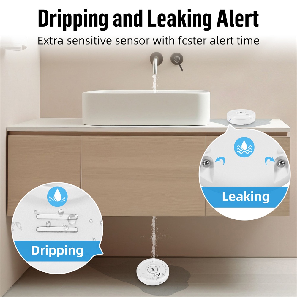 Fuers كاشف تسرب المياه إنذار ا - مراجعة Home Security Devices وسعره