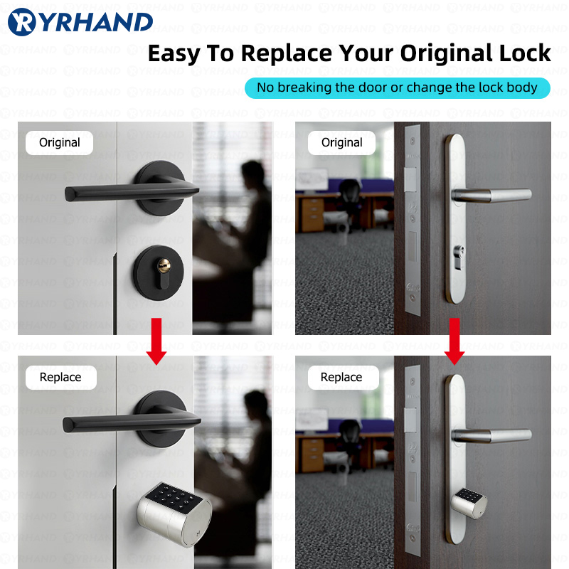 قفل باب أسطواني أوروبي ذكي ttl - مراجعة Home Security Locks For Doors وسعره