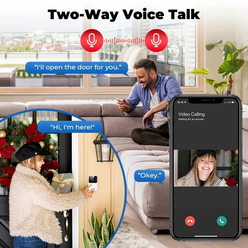 جرس باب ذكي لاسلكي مع كاميرا ف - مراجعة Home Security La وسعره