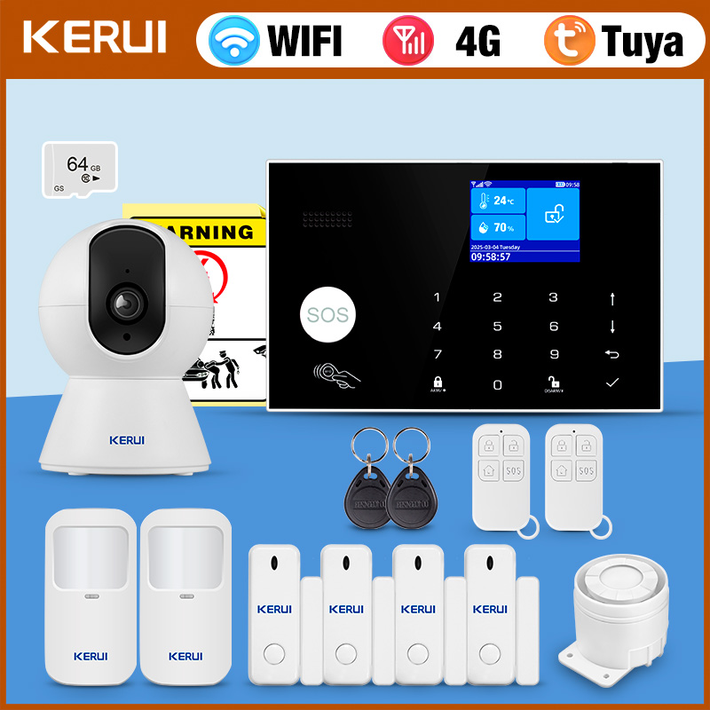نظام إنذار KERUI 4G مع مناطق س - مراجعة Home Zone Security App وسعره