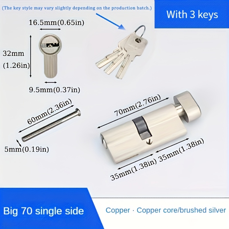 1 قطعة أسطوانة قفل بمعيار أورو - مراجعة Home Security Locks وسعره