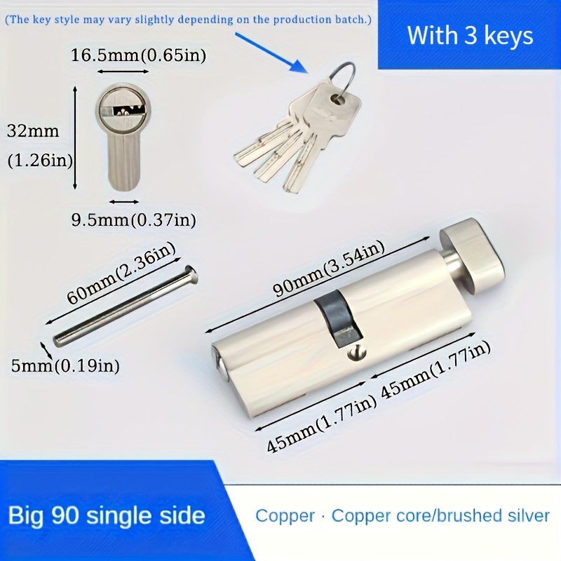 1 قطعة أسطوانة قفل بمعيار أورو - مراجعة Home Security Locks وسعره