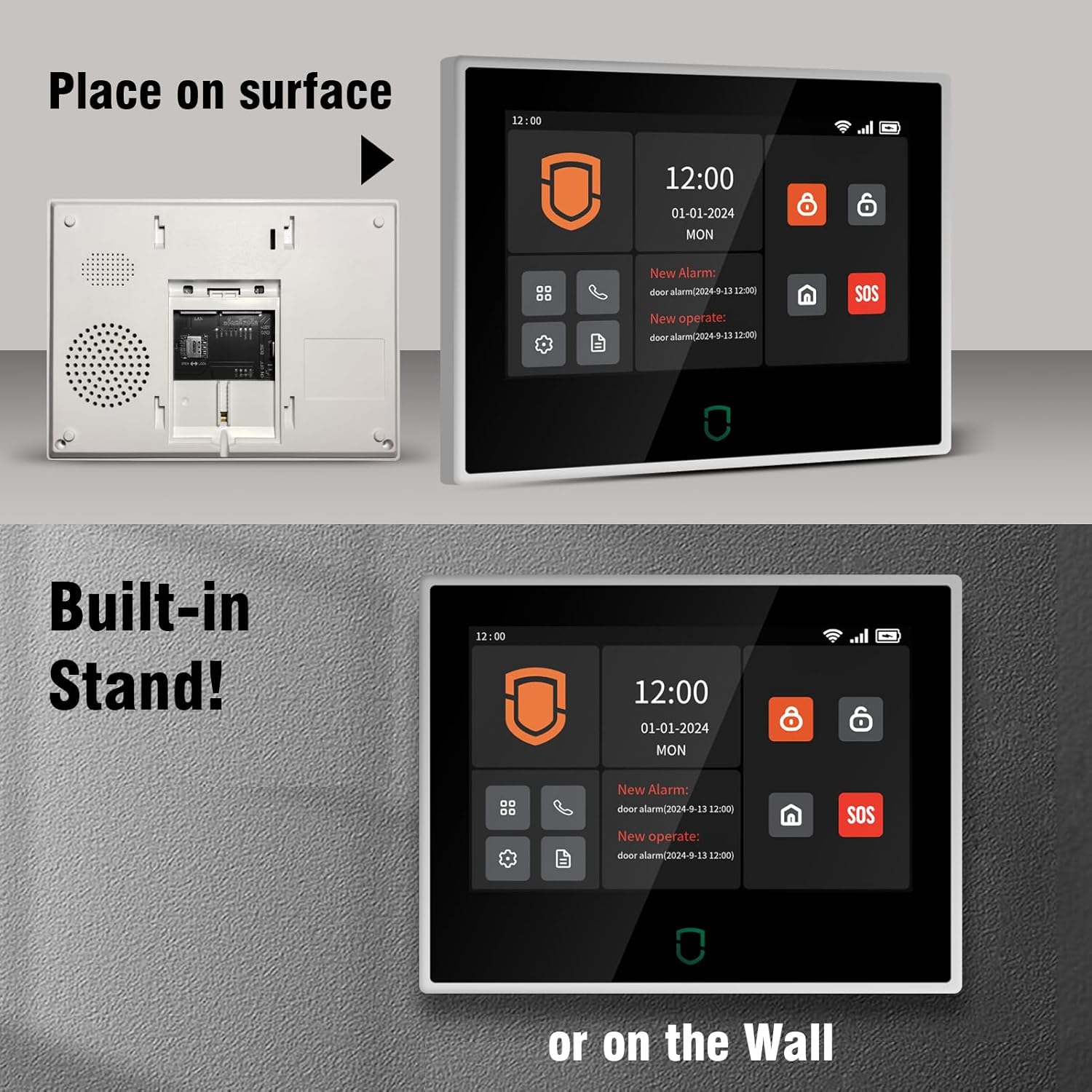 Wolf-Guard 7 بوصة تعمل باللمس  - مراجعة Home Security No Wifi وسعره