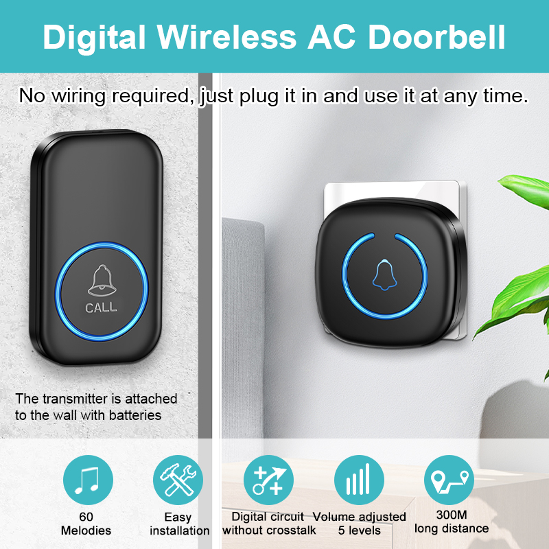 EZHEN جرس الباب اللاسلكي الذكي - مراجعة Home Security Bell وسعره
