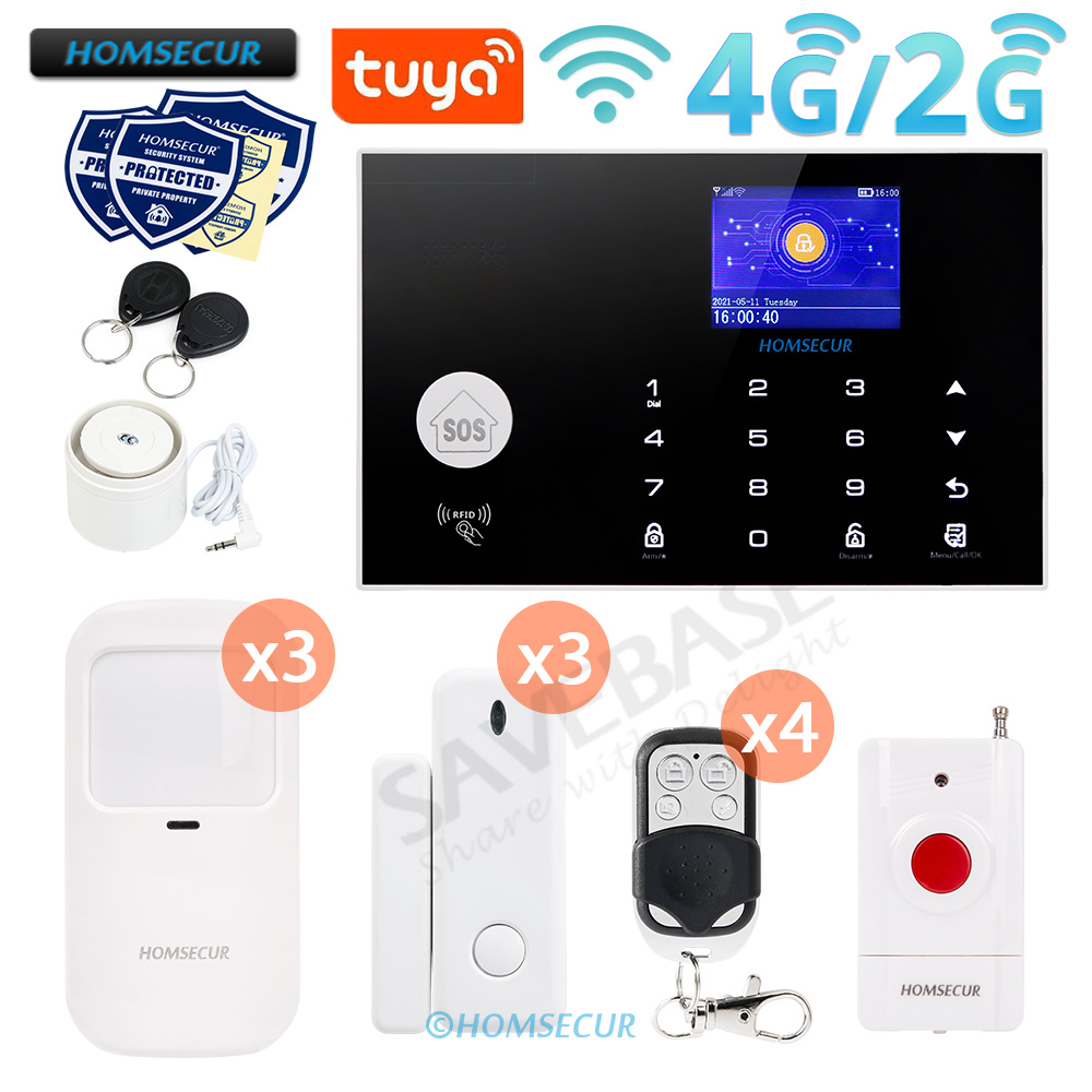 433MHz اللاسلكية 4G/3G/GSM WIF - مراجعة Home Zone Security App وسعره