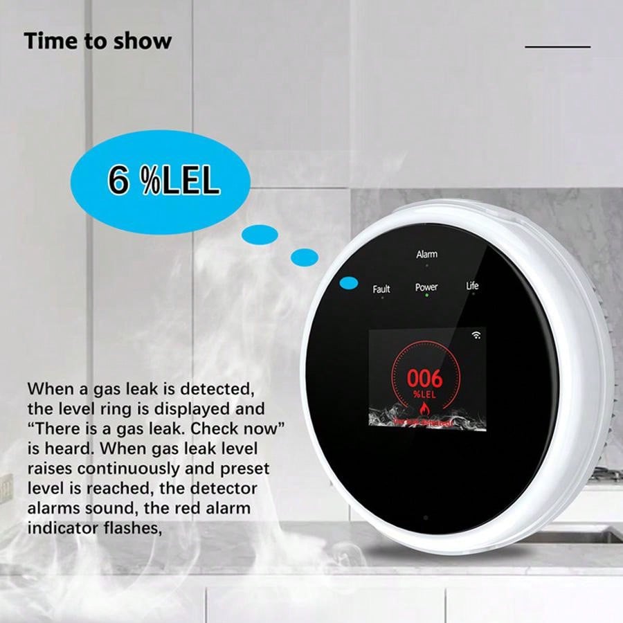 جهاز استشعار إنذار الغاز بتقني - مراجعة Home Security Monitoring وسعره