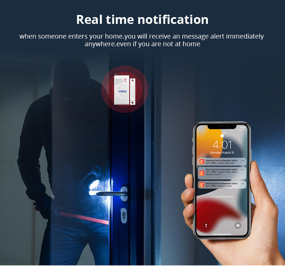 KERUI-نظام إنذار أمان منزلي ،  - مراجعة Home Security No Wifi وسعره