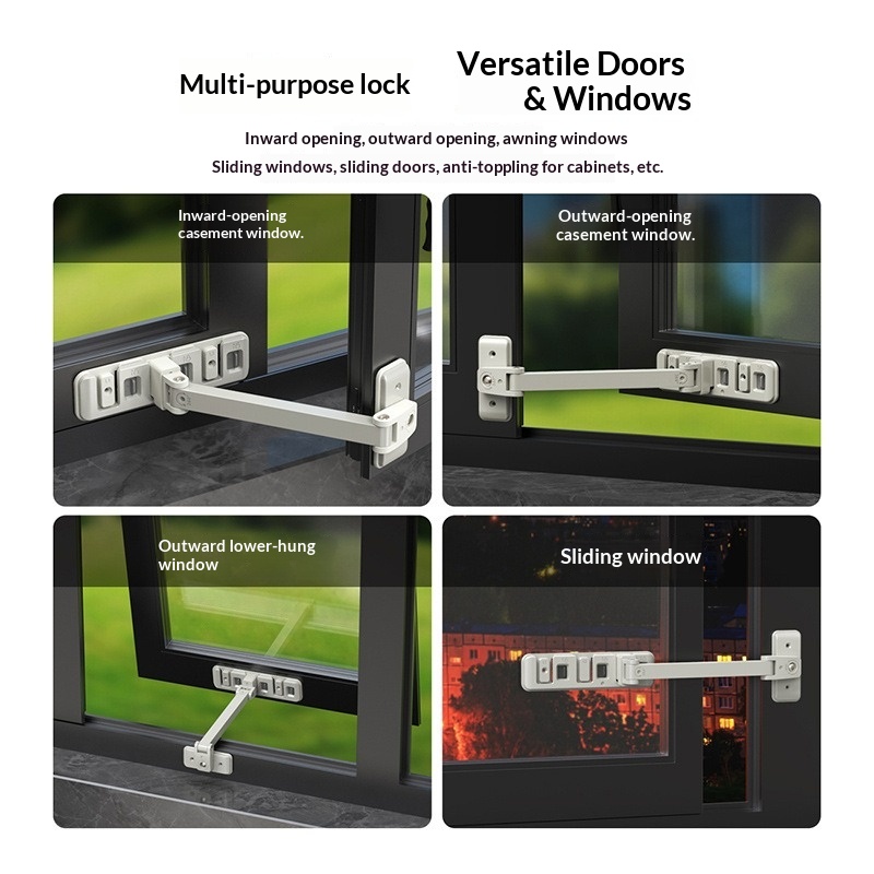 قفل أمان منزلي قابل للتعديل لل - مراجعة Home Security Locks For Doors وسعره