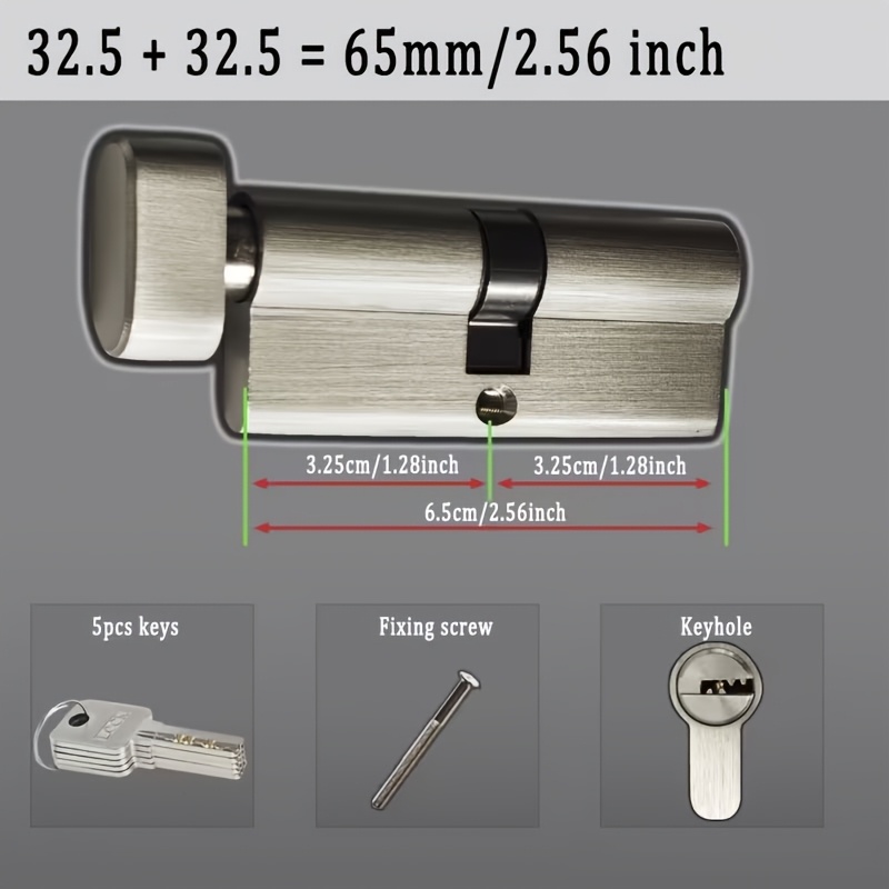 قفل أسطواني نحاسي بالكامل مضاد - مراجعة Home Security Locks For Doors وسعره